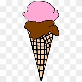 Ice Cream Clip Art Colored - Icecream Cone Clip Art Black And White, HD Png Download - ice cream clipart png