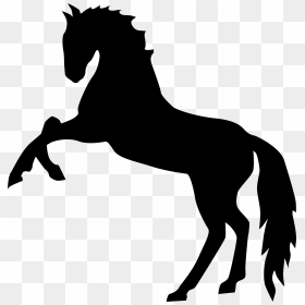 Standing Horse Silhouette Png Transparent Clip Art, Png Download - mustang horse png