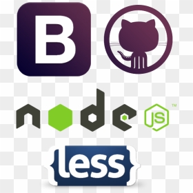 Built With Bootstrap - Node.js, HD Png Download - bootstrap logo png