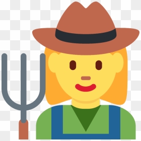 Woman Farmer Emoji Clipart - Woman Farmer Emoji Png, Transparent Png - fedora transparent png