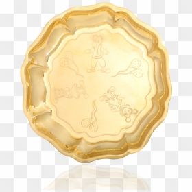 Engraved Pretty Gold Plate - Plate, HD Png Download - gold plate png
