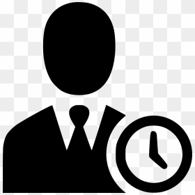 Time Work User Man Clock - Time Work Icon Svg, HD Png Download - time icon png
