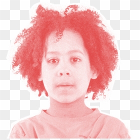 R233 Boy Afro Pinkred 600px - Eyebrow, HD Png Download - afro hair png