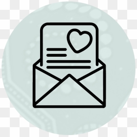 Transparent Envelope Icon Png - Love Letter Black And White, Png Download - envelope icon png
