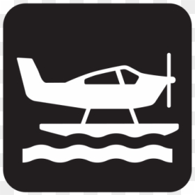 Sea Plane Black Png Clip Art - Seaplane, Transparent Png - plane icon png