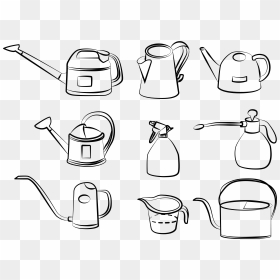 Gardening Tool Kettle Element Png And Vector Image - Sketch, Transparent Png - thought bubble sketch png