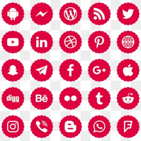 Transparent Social Media Icons Vector Png - Social Media Vector Icons Png, Png Download - social media icons vector png