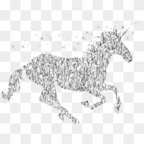 Gemstone Magical Unicorn Silhouette - Tribal Unicorn Vector, HD Png Download - unicorn silhouette png