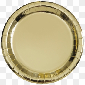 Gold Foil Paper Plates - Gold Paper Plates, HD Png Download - gold plate png