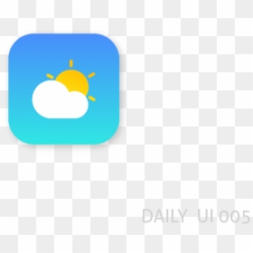 Weather App Icon, Daily Ui 005 App Icon 005 Weather - Apple, HD Png Download - weather icon png