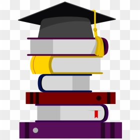 Clip Freeuse Library Icon Stacked Books On The Bachelor - Graduation Cap And Books Png, Transparent Png - books icon png