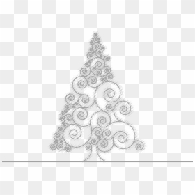 Drawing Grey Painted Sketch Pattern - Arbol De Navidad Gris Dibujo, HD Png Download - thought bubble sketch png