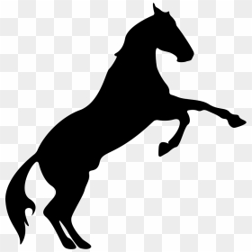 Horse Rearing Silhouette Vector Graphics Computer Icons - Horse Rearing Silhouette, HD Png Download - mustang horse png