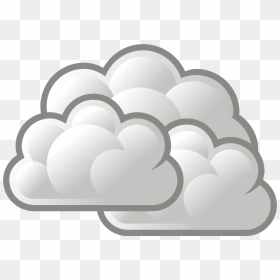 Tango Weather Overcast Clip Arts - Cloudy Clipart, HD Png Download - weather icon png