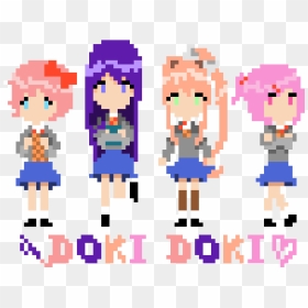 Doki Doki Pixel Art, HD Png Download - doki doki literature club png