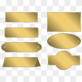Golden Name Plate Png Photo - Border Name Plate Png, Transparent Png - gold plate png