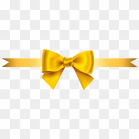 Golden Ribbon Png With Bow - Gift Ribbon Vector, Transparent Png - orange ribbon png