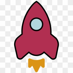 Simple Rocket Cartoon, HD Png Download - rocket icon png