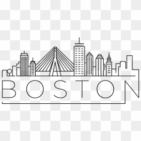Boston Skyline Minimalist , Png Download - Transparent Boston Skyline Outline, Png Download - boston skyline png