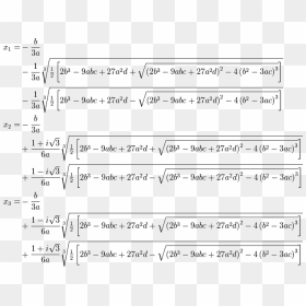 Alt Text - Cubic Formula, HD Png Download - math equations png