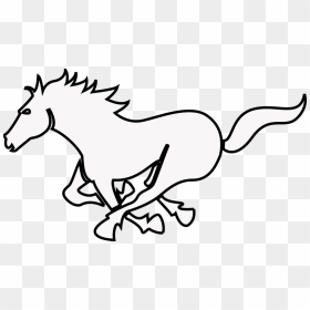 Clipart Of Running Horse, HD Png Download - mustang horse png