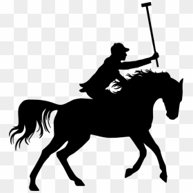 Silhouette Horse Polo, HD Png Download - unicorn silhouette png