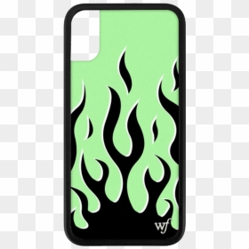 Neon Green Flames Wf Case 🛁🌷 - Wildflower Cases Iphone 8, HD Png Download - green flames png
