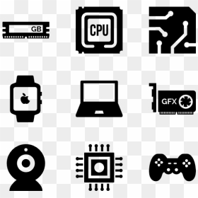 Icons Free Electronic Devices - Movie Icons Png, Transparent Png - microchip png