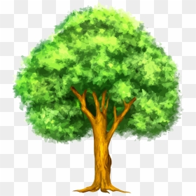 Retro Tree Clipart Vintage Trees Clipart - Rubber Tree Clipart Png, Transparent Png - tree drawing png