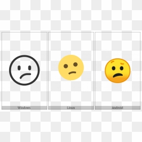 Confused Face On Various Operating Systems - Smiley, HD Png Download - confused face png