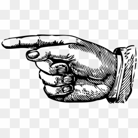 Pointing Hand Left, HD Png Download - hand drawing png