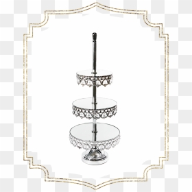 Shop-preview Shiny Silver Crown 3 Tier Dessert Stand - Line Art, HD Png Download - silver crown png
