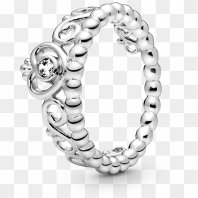 Pandora - Title - Tag - Pandora Silver Princess Ring, HD Png Download - silver crown png