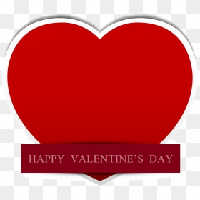 Red Valentines Day Heart Clip Art - Happy, HD Png Download - red tag png