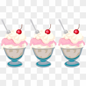 Free B*w Digi Of Ice Cream - Sundae, HD Png Download - ice cream clipart png