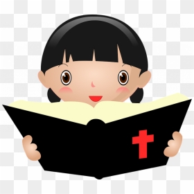 Bible Reading Free Vector Graphic On Pixabay - Girl Reading Bible Clipart, HD Png Download - bible clipart png