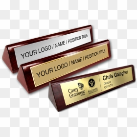 Gold Name Plate Png - Name Plate Office Desk, Transparent Png - name plate png