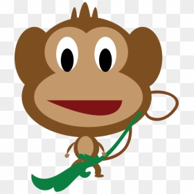 Vertebrate,head,snout - Cartoon Draw Baby Orangutan, HD Png Download - baby monkey png