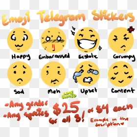 Telegram Stickers Anyone - Smiley, HD Png Download - embarrassed emoji png