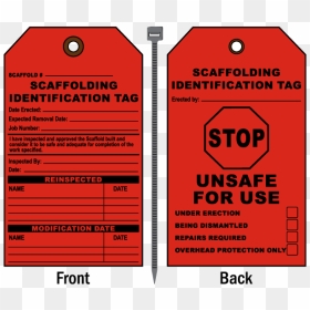 Scaffold Tag, HD Png Download - red tag png