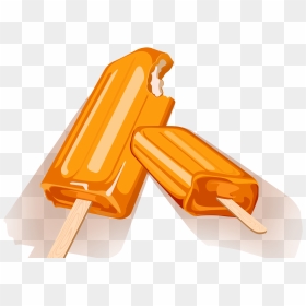Orange Ice Cream Clipart - Orange Background, HD Png Download - ice cream clipart png