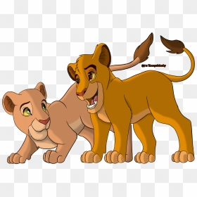 Nala And Simba - Simba En Nala Cartoon, HD Png Download - simba png