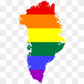 Greenland Map Flag, HD Png Download - gay flag png