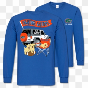 Sc Classic Florida Gators Jeep On Ls-royal - T-shirt, HD Png Download - florida gators png