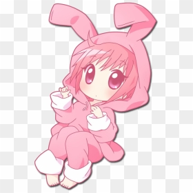 Anime Smile Gif Photo - Chibi Anime Bunny Girl, HD Png Download - anime smile png