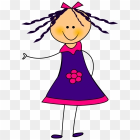 Happy Girl Clipart, HD Png Download - ribon png