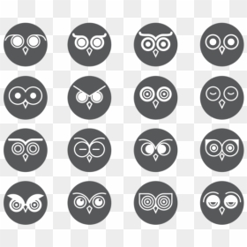 Coruja Eyes Icons Vector - Olhos De Coruja Desenho, HD Png Download - shiny eyes png