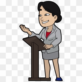 Woman Cartoon Speaking Png Clipart , Png Download - Cartoon Public Speaking Clipart, Transparent Png - speaking png