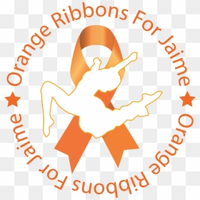 Jaime Guttenberg Orange Ribbon, HD Png Download - orange ribbon png