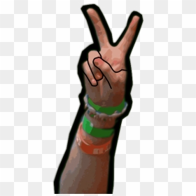 Peace Sign-1575625952 - Drawing, HD Png Download - peace sign hand png